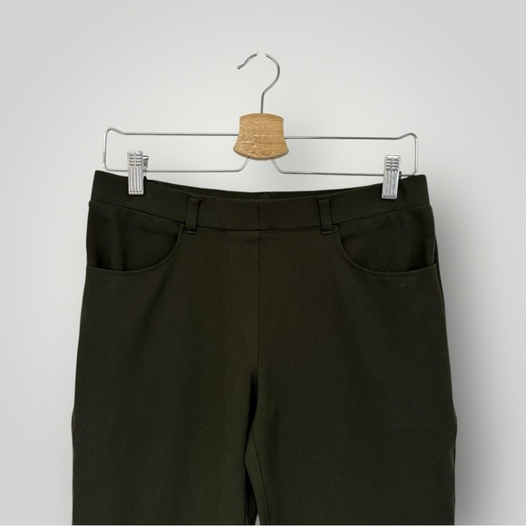QUINCE Ultra-Stretch Ponte Straight Leg 4-Pocket Pants Olive Green Sz M - Picture 4 of 15